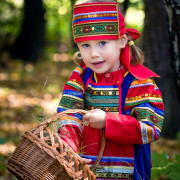русский народный костюм, Аленушка, корзинка, фотосессия в народном костюме, девочка